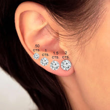 Load image into Gallery viewer, RENEE - Round Diamond Stud Earrings  II
