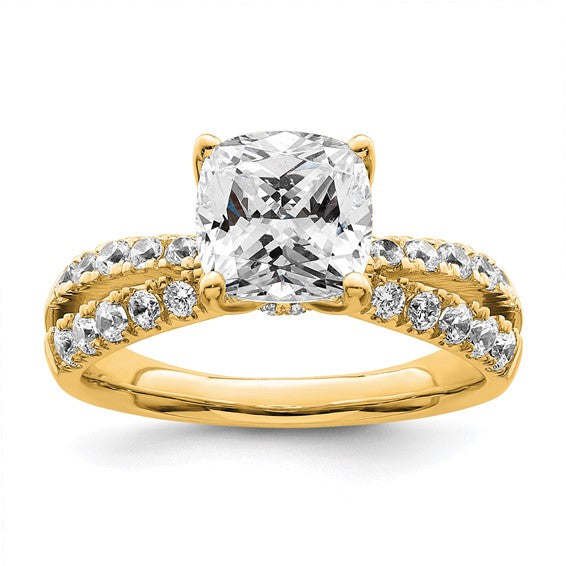 CAMILLE - Double Band Cushion Diamond Ring