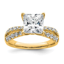 Load image into Gallery viewer, PERRIE - The Double Band Princess cut Diamond Ring
