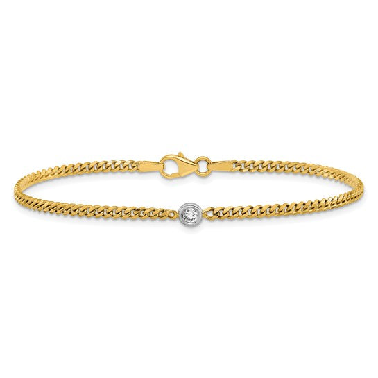 ALBA - The Curb Diamond Bezel Bracelet