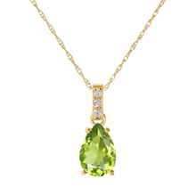 Load image into Gallery viewer, LB LUXURY - Milestone Peridot &amp; Diamond Pendant Necklace
