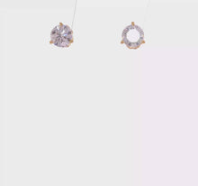 Load and play video in Gallery viewer, RENEE - Round Diamond Stud Earrings  II
