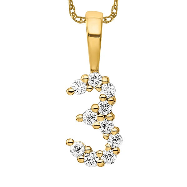 LB LUXURY - The Milestone Diamond Number Charm Necklace